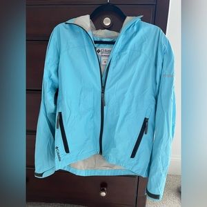 Light Blue Columbia rain Coat